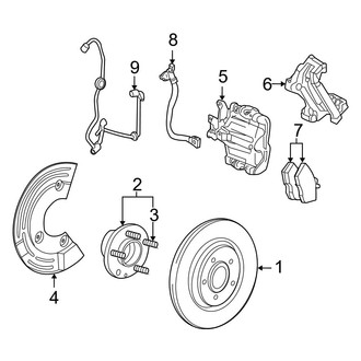 Ford OE - Rear Suspension - Brake Components (AWD)