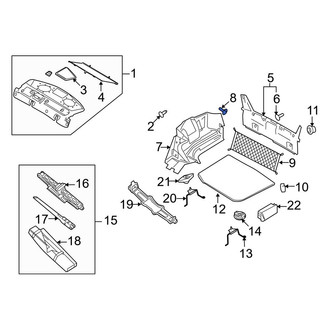 Ford OE - Package Tray Clip