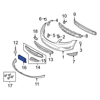 Ford OE - Front License Plate Bracket