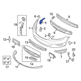 Ford OE - Front Left Bumper Cover Support Rail