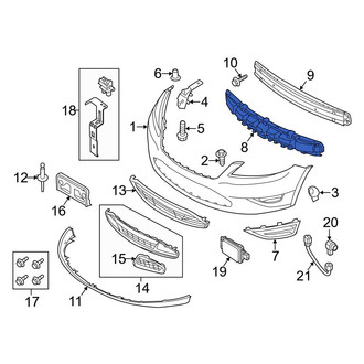 Ford OE - Front Bumper Impact Absorber