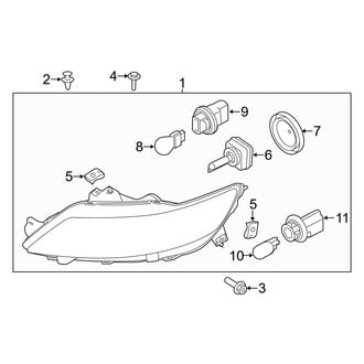 Ford OE - Front Lamps - Headlamp Components (Projector Lamps)