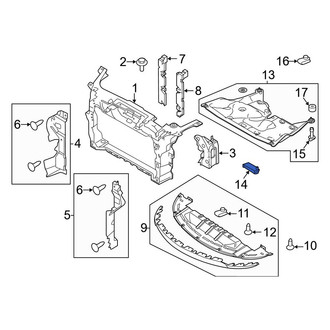 Ford OE - Radiator Support Splash Shield Clip