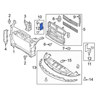 Ford OE - Front Right Radiator Support Air Deflector