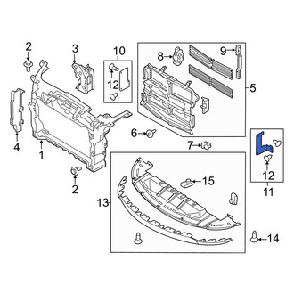 Ford OE - Front Left Radiator Support Air Deflector