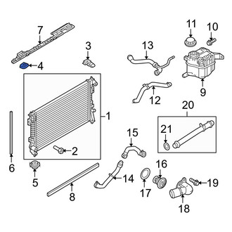 Ford OE - Upper Radiator Insulator