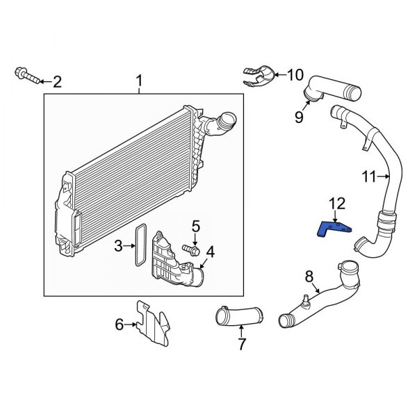 Ford OE BB5Z6L657A Intercooler Pipe Bracket