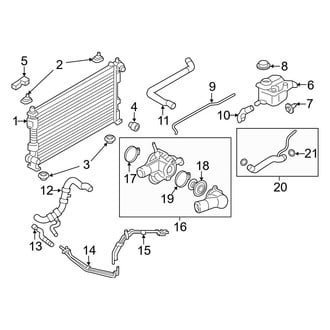 Ford OE - Cooling - Radiator & Components (3.7L)