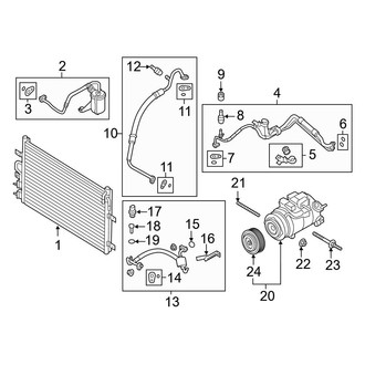 Ford OE - Air Conditioner & Heater - Condenser, Compressor & Lines