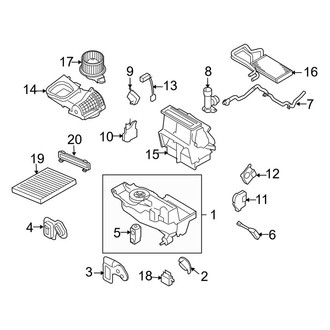 Ford OE - Air Conditioner & Heater - Evaporator & Heater Components (Auto Temp Control)