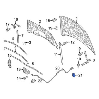 Ford OE - Front Hood Latch Striker Plate Clip