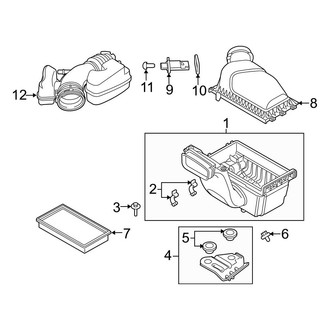 Ford OE - Engine / Transaxle - Air Intake (8 Engine VIN Character)