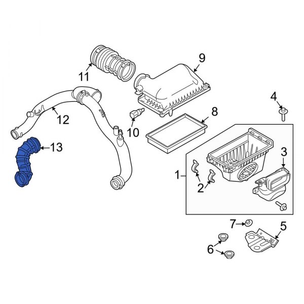 Engine Air Intake Hose