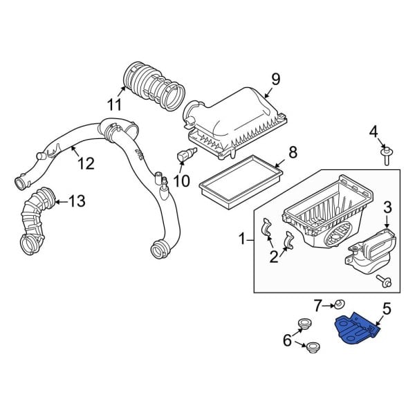 Ford OE 8G1Z9647A - Air Cleaner Bracket