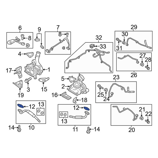 Ford OE AA5Z6N652A - Turbocharger Oil Line Gasket