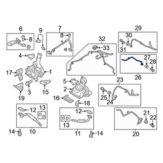 Ford OE - Turbocharger Coolant Line