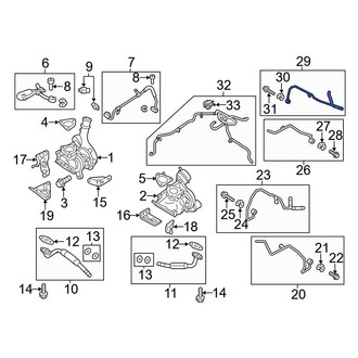 Ford OE - Turbocharger Coolant Line