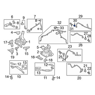 Ford OE - Turbocharger Coolant Line Washer