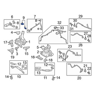 Ford OE - Upper Turbocharger Oil Line Adapter