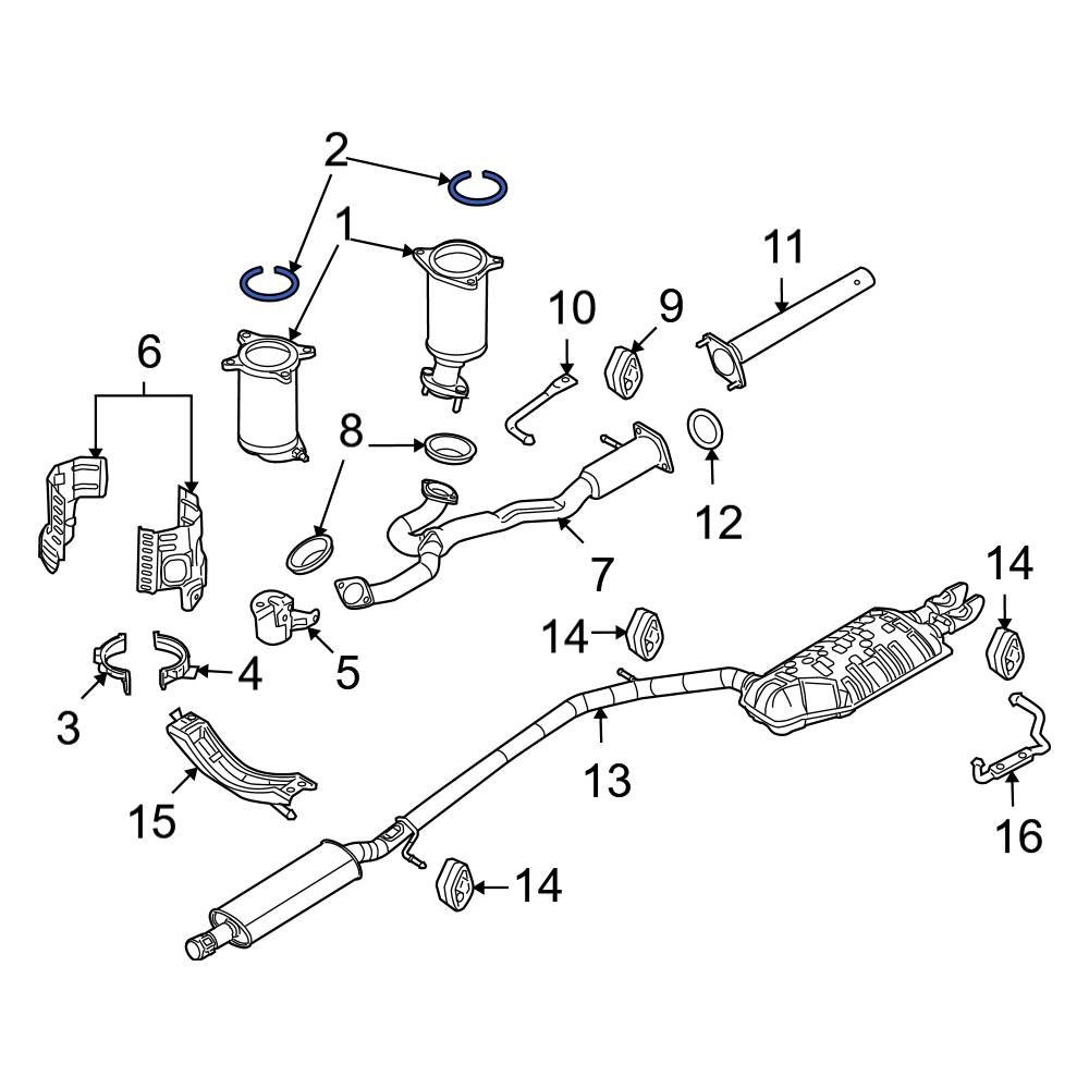 Ford OE 7T4Z5F263AA Right Catalytic Converter Seal