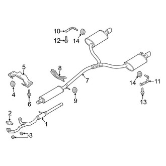 Ford OE - Exhaust System - Exhaust Components (8 Engine VIN Character)