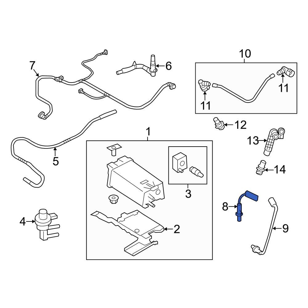 Ford OE BL3Z9F472A Front Oxygen Sensor