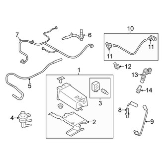 Ford OE - Emission System - Emission Components (8 Engine VIN Character)