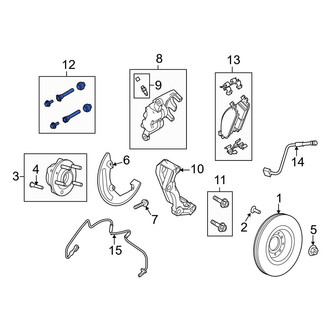 Ford OE - Front Disc Brake Caliper Bolt Kit