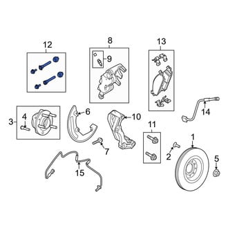 Ford OE - Front Disc Brake Caliper Bolt Kit