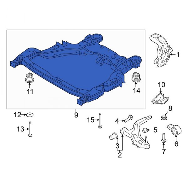 Ford OE DG1Z5C145J Front Engine Cradle