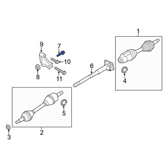 Ford OE - Front CV Axle Shaft Carrier Bearing Stud