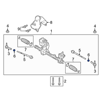 Ford OE - Inner Steering Tie Rod Nut