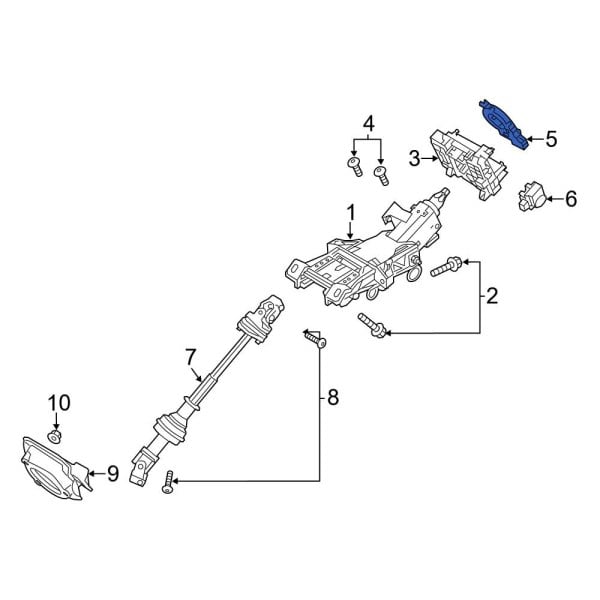 Ford OE BB5Z3F818A Steering Wheel Position Sensor
