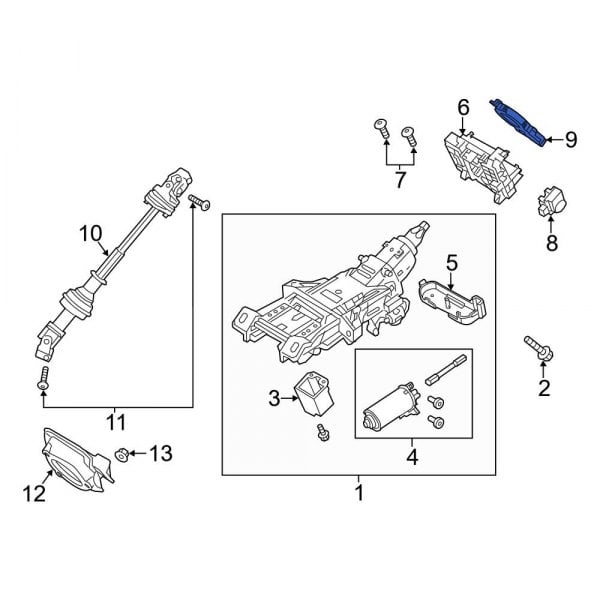 Ford OE BB5Z3F818A Steering Wheel Position Sensor