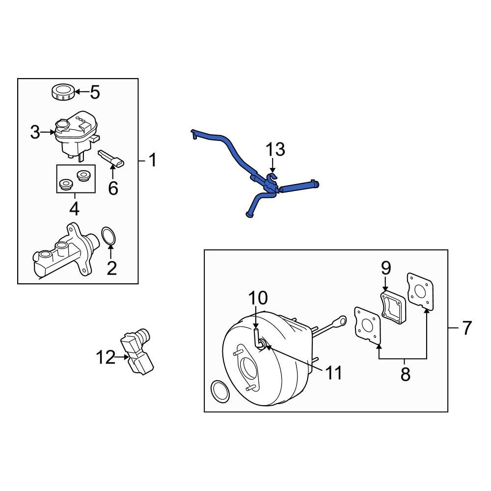 Ford OE DG1Z9C490C Brake Vacuum Hose