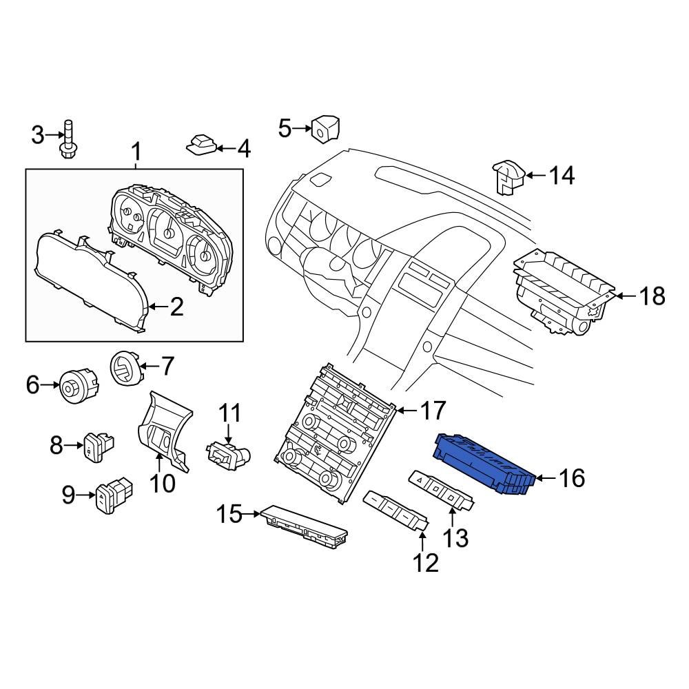 ford-oe-bg1z19980c-hvac-temperature-control-panel