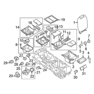Ford OE - Center Console (Armrest, Compartments & Switches)