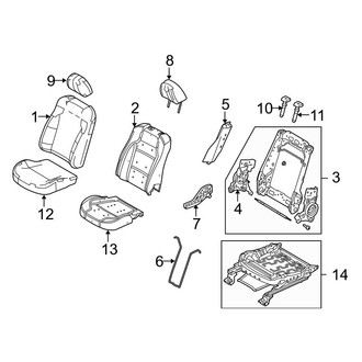 Ford OE - Seats & Tracks - Passenger Seat Components (Manual Seat)