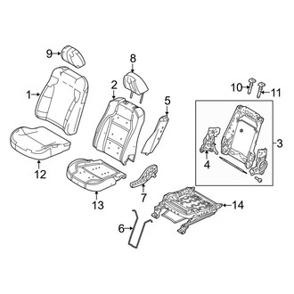 Ford OE - Seats & Tracks - Passenger Seat Components (Manual Seat)