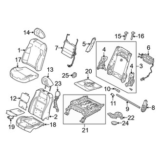 Ford OE - Seats & Tracks - Driver Seat Components