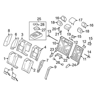 Ford OE - Seats & Tracks - Rear Seat Components (Seat Back)
