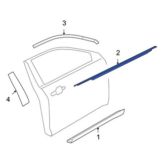 Ford OE - Front Left Outer Door Window Belt Weatherstrip