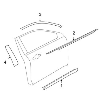 Ford OE - Front Door - Exterior Trim (Moldings & Applique)