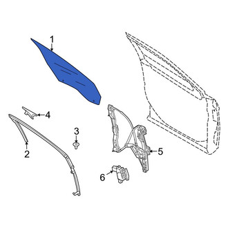 Ford OE - Front Right Door Glass