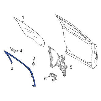 Ford OE - Front Left Window Channel