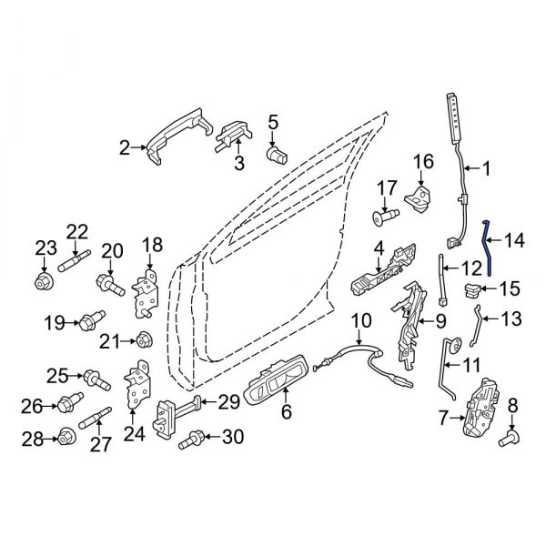 Door Lock Operating Rod