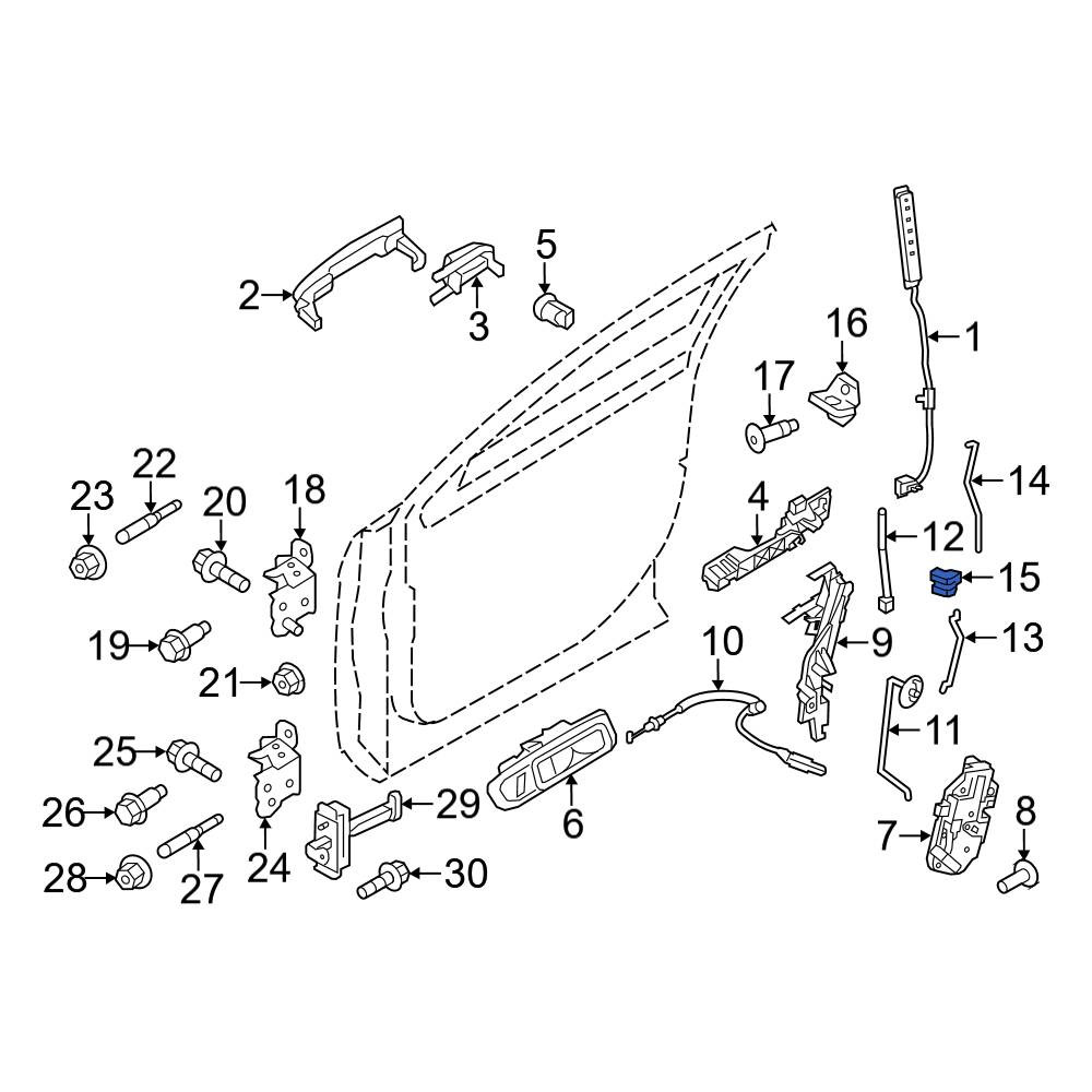 Ford OE 8S4Z5421952A - Door Lock Rod Clip