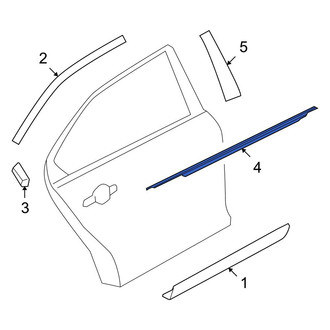 Ford OE - Rear Left Outer Door Window Belt Weatherstrip