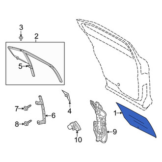 Ford OE - Front Right Door Glass