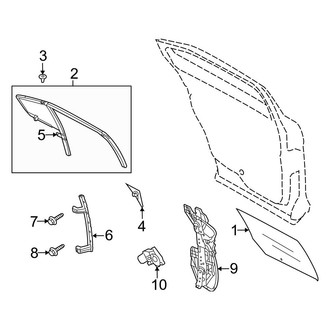 Ford OE - Rear Door - Glass & Hardware (Limited / SEL / SHO)